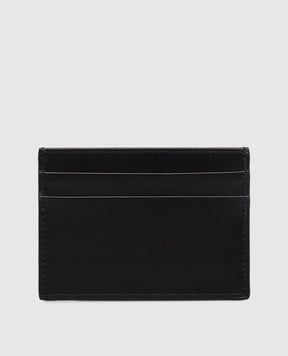 Palm Angels Black leather cardholder with logo print PWND015S26LEA001