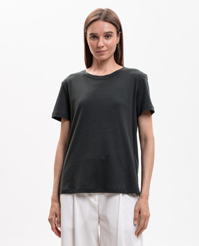 Max Mara SEGALE green t-shirt with embroidery SMMSEGALE