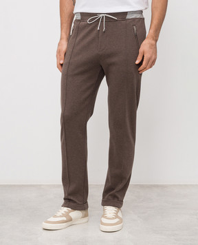 Doriani Cashmere Brown track pants with lapels 840PANTTAZF1853J29