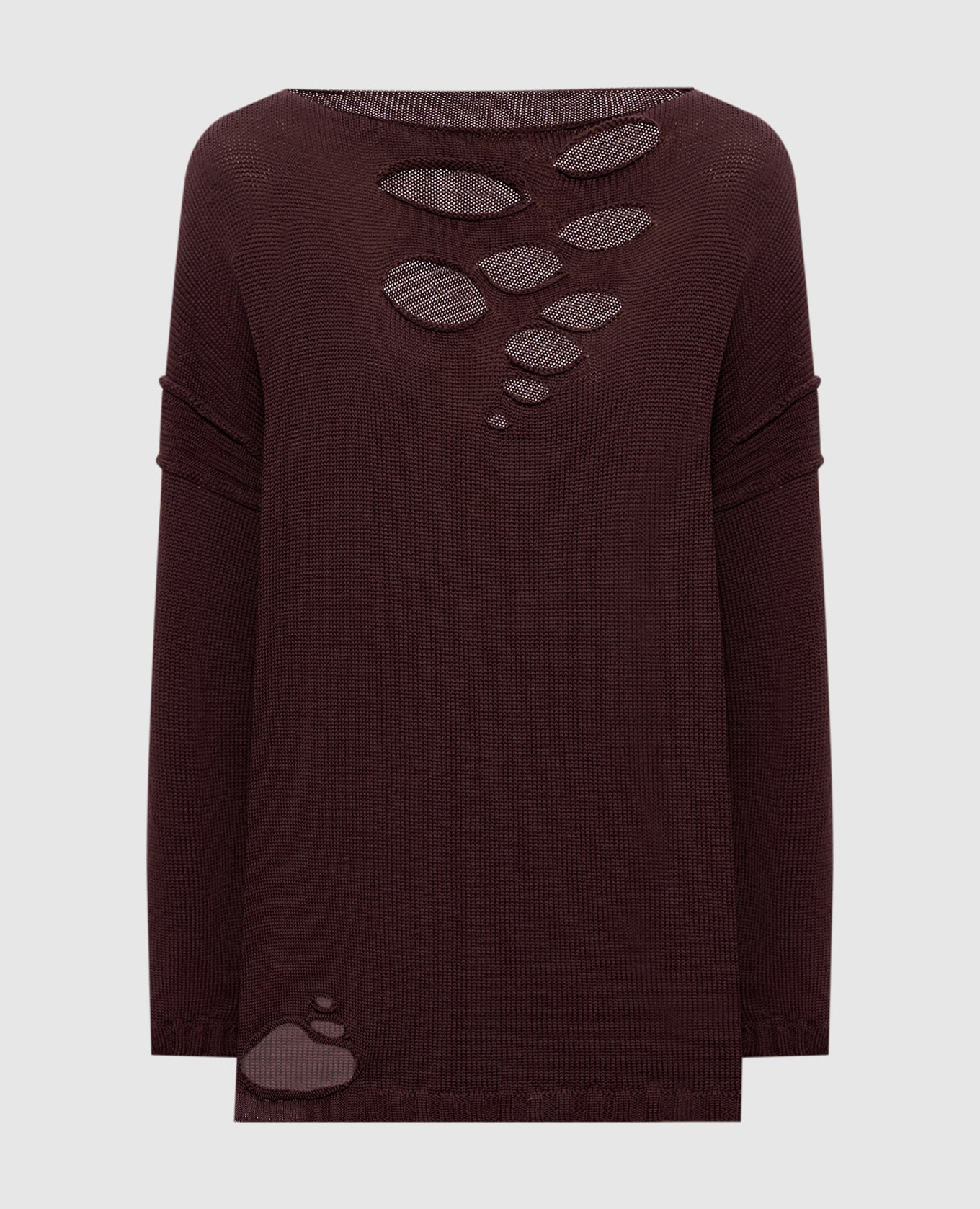 

Burgundy merino wool sweater Masnada