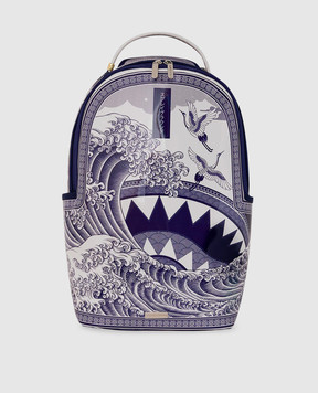 Sprayground Children's glossy backpack PORCELAIN WAVE 910B8785NSZ