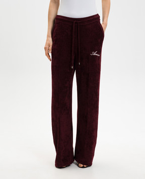 AMIRI Burgundy sweatpants with logo embroidery AWBMPA1008