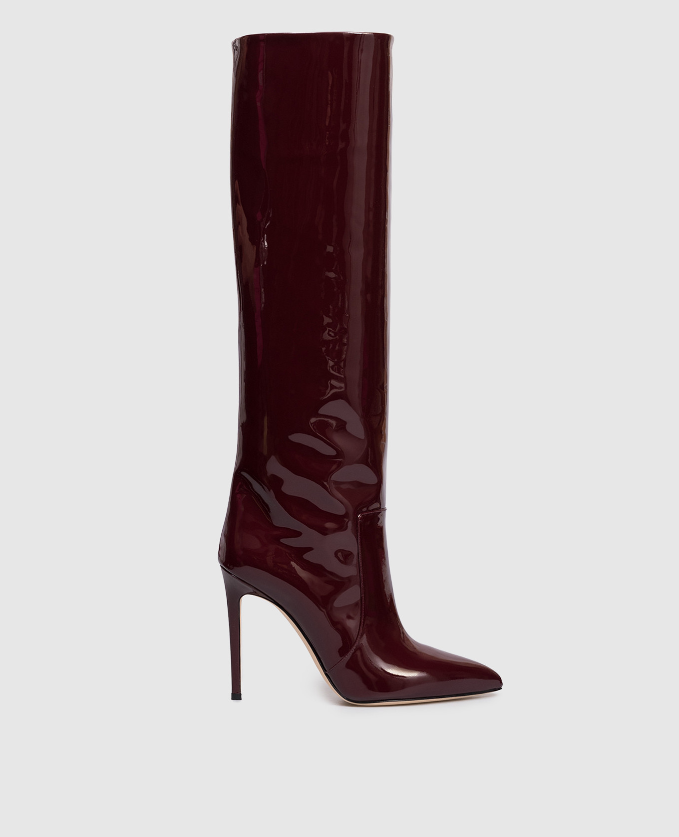 

Red leather patent boots Paris Texas