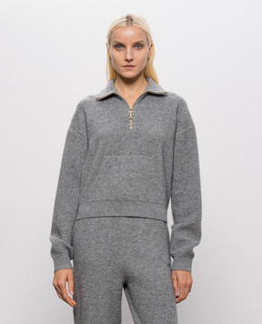 Victoria Beckham Jessica grey wool and cashmere jumper 1426KJU007716A