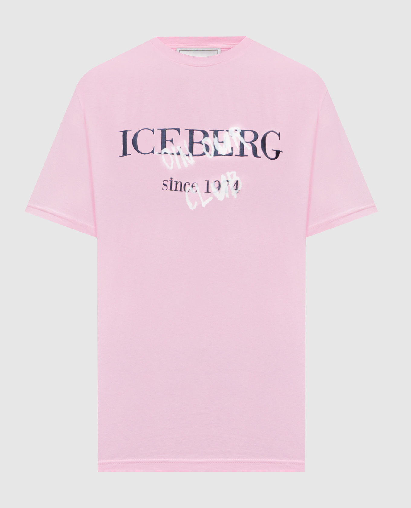 Pink T-shirt with embroidered logo