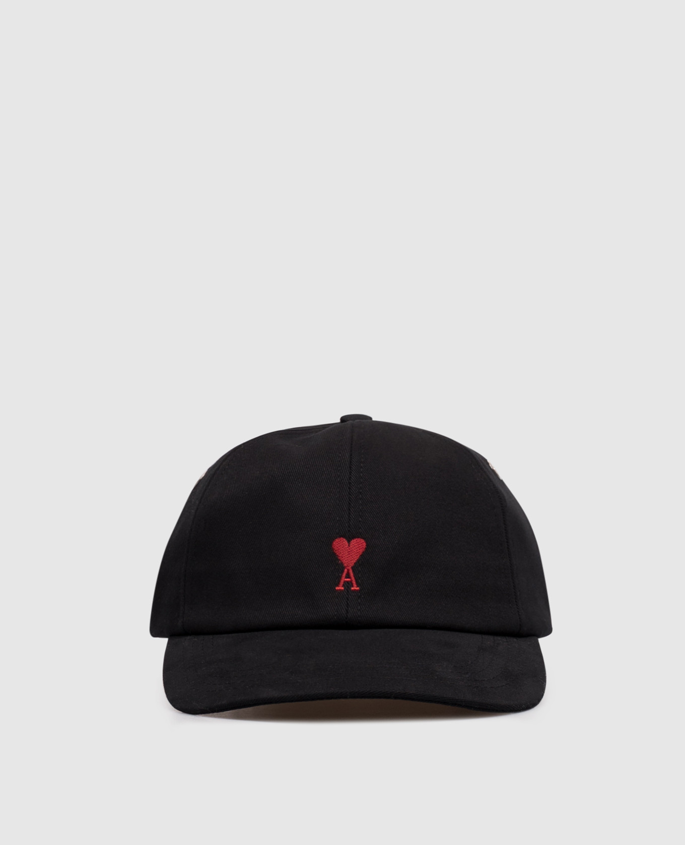 Black cap with embroidered emblem Ami Paris