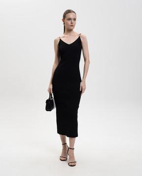 Versace Black midi dress with slit 10185861A12699