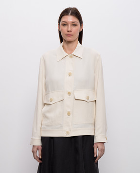 Brunello Cucinelli Beige jacket with linen MH126HM306