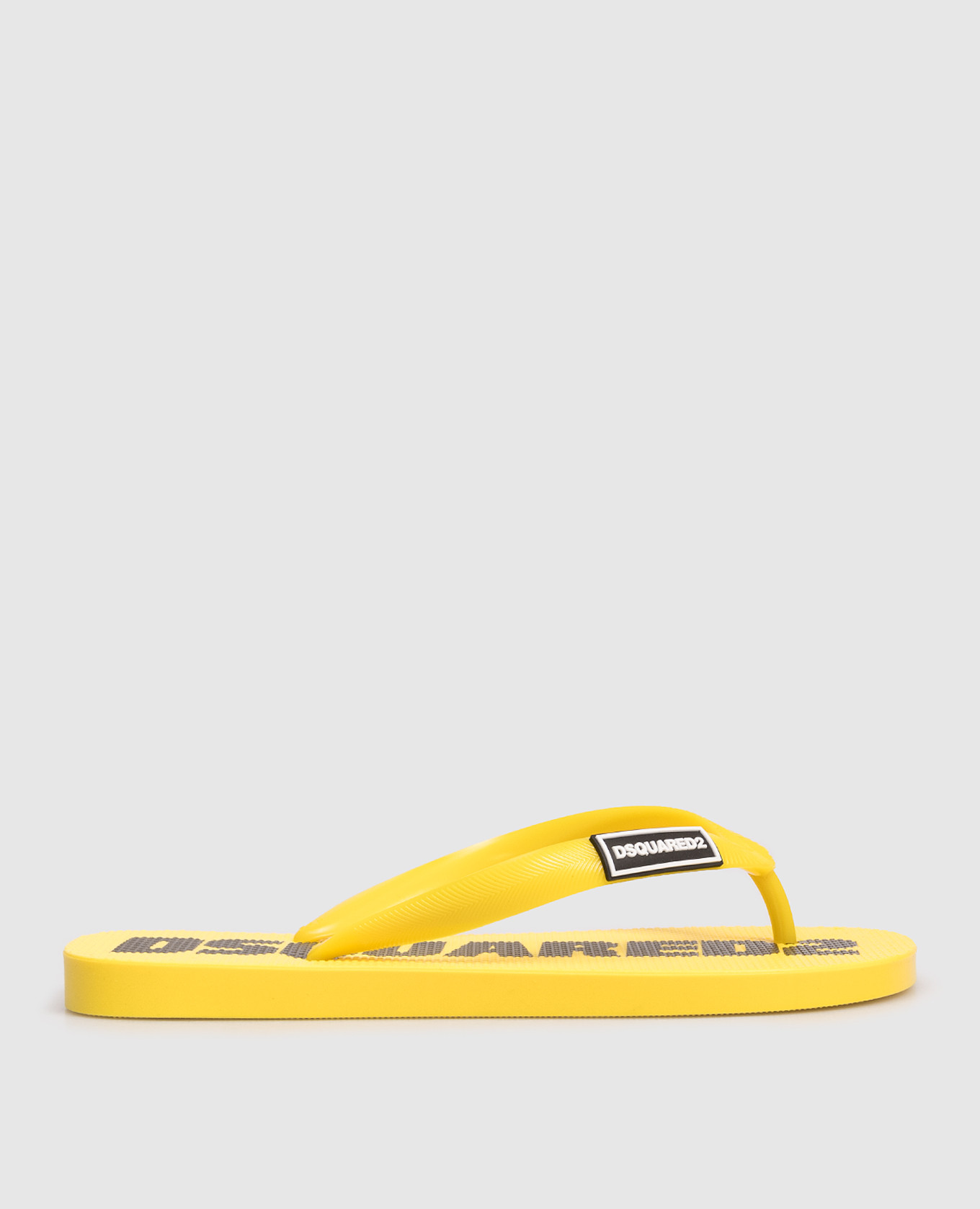 Children's yellow flip-flops with logo DSQUARED2