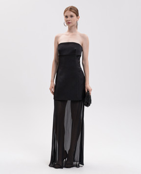Simkhai Black double-layered silk maxi dress 5261041LS
