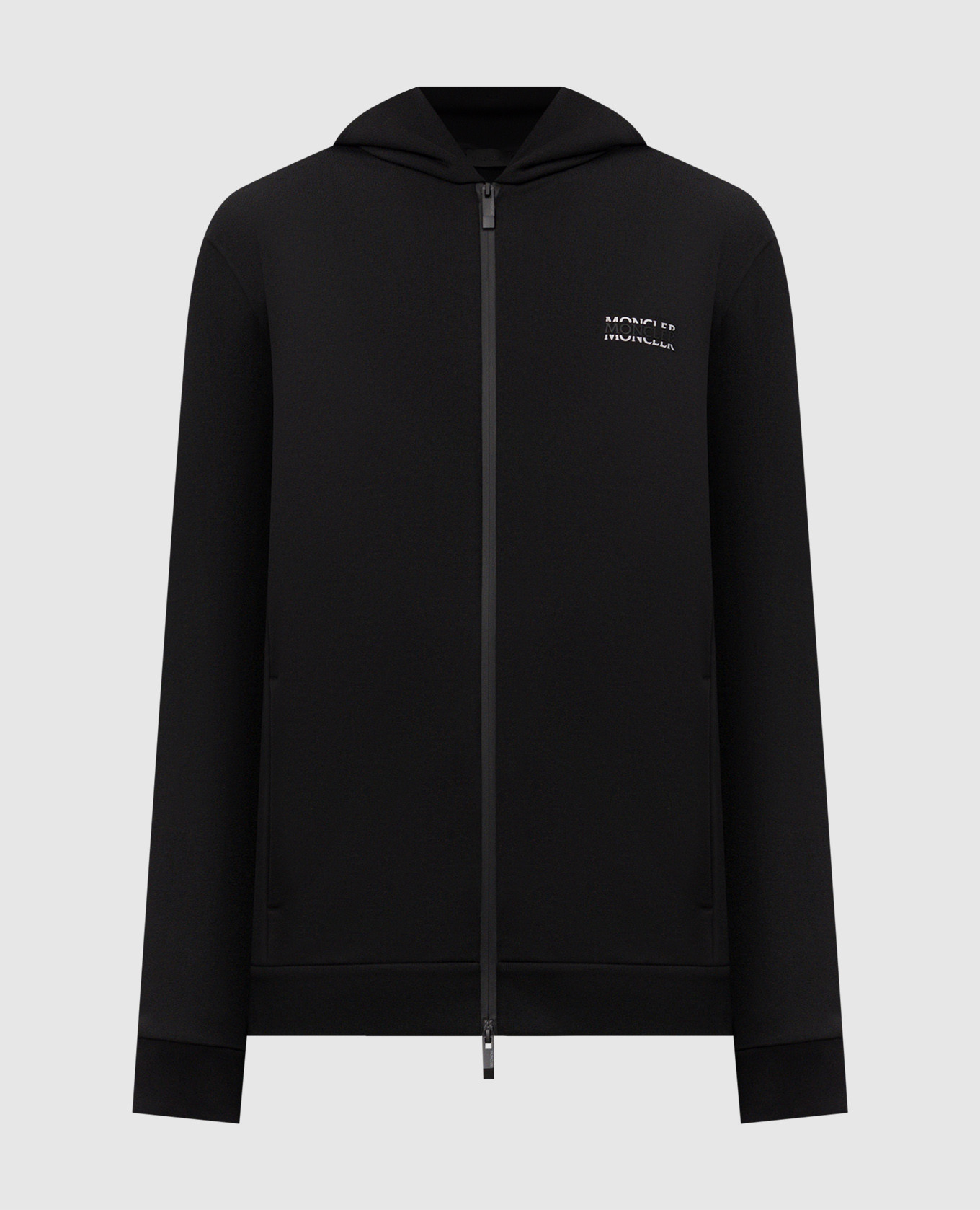 Black sports jacket with logo Moncler