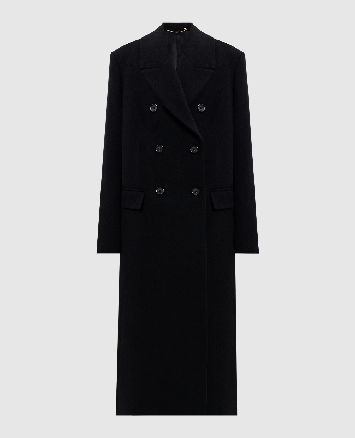 

Black double-breasted cashmere coat Toteme