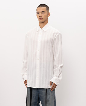 Ann Demeulemeester Andre white patterned shirt B0010522FA752