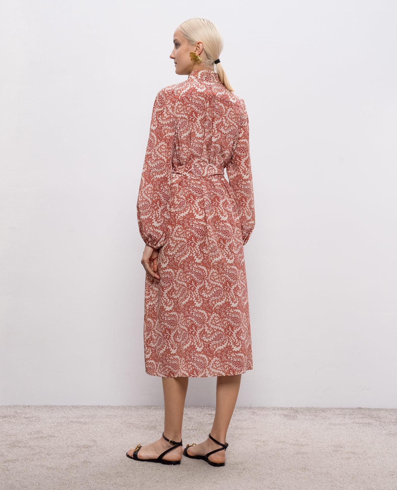 Pink UBICATO silk shirt dress Max Mara Weekend 3