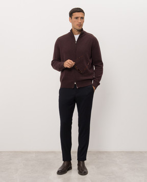 Marco Pescarolo Navy blue wool and silk pants CARACCIOLO5428
