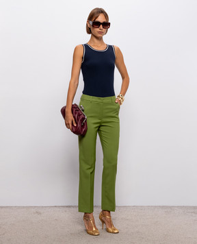 Max Mara Weekend DCANON green wool pants WKDCANON