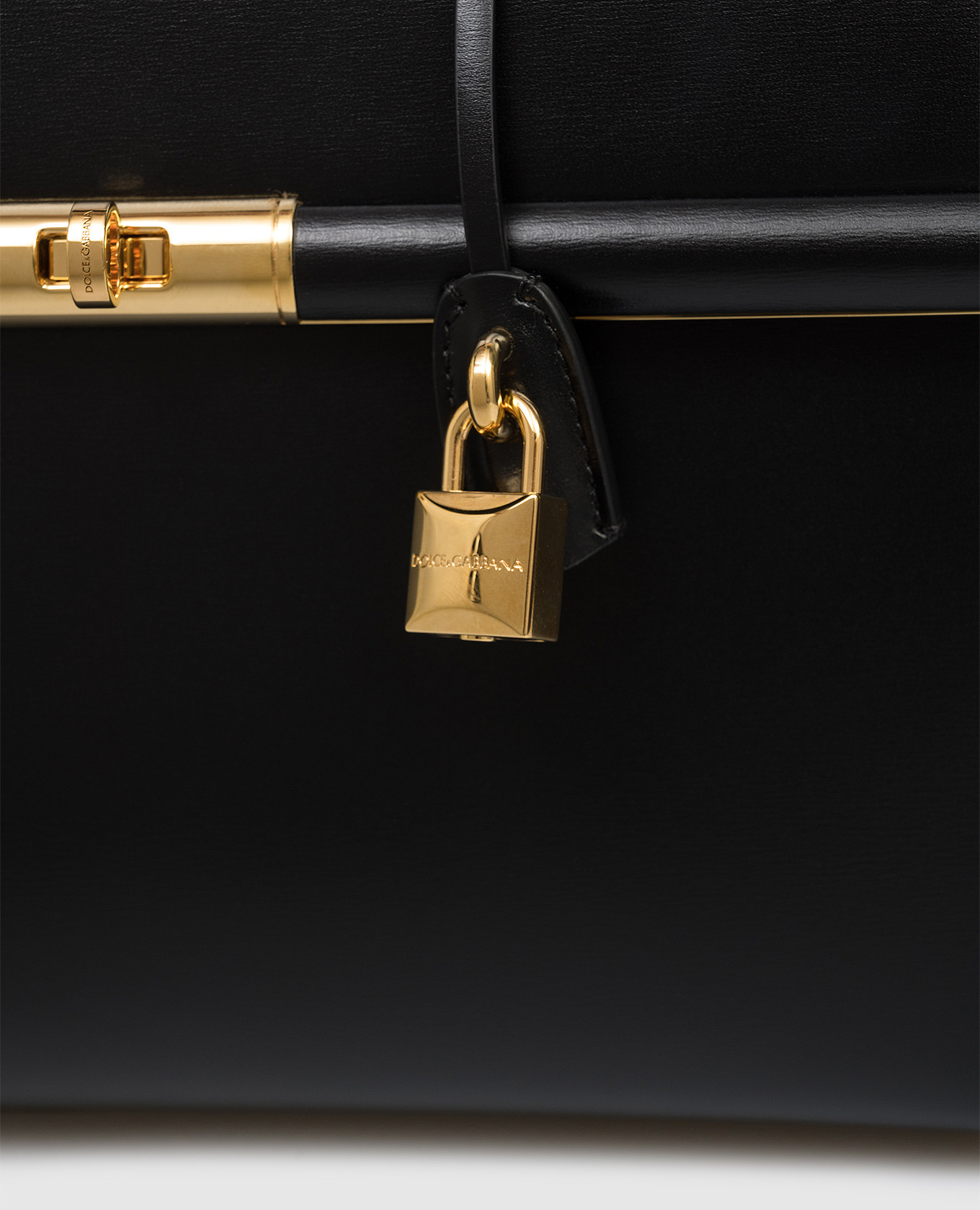 Marlene black leather satchel bag Dolce&Gabbana 4