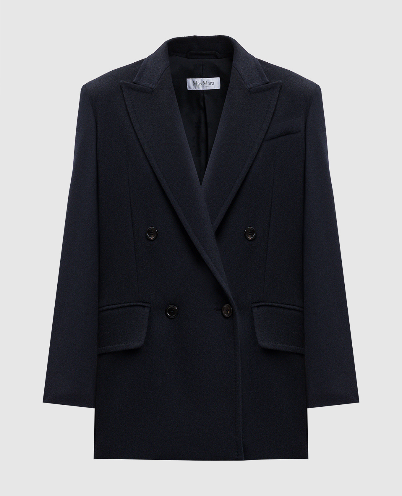 

OLIMPIA blue double-breasted camel wool jacket Max Mara