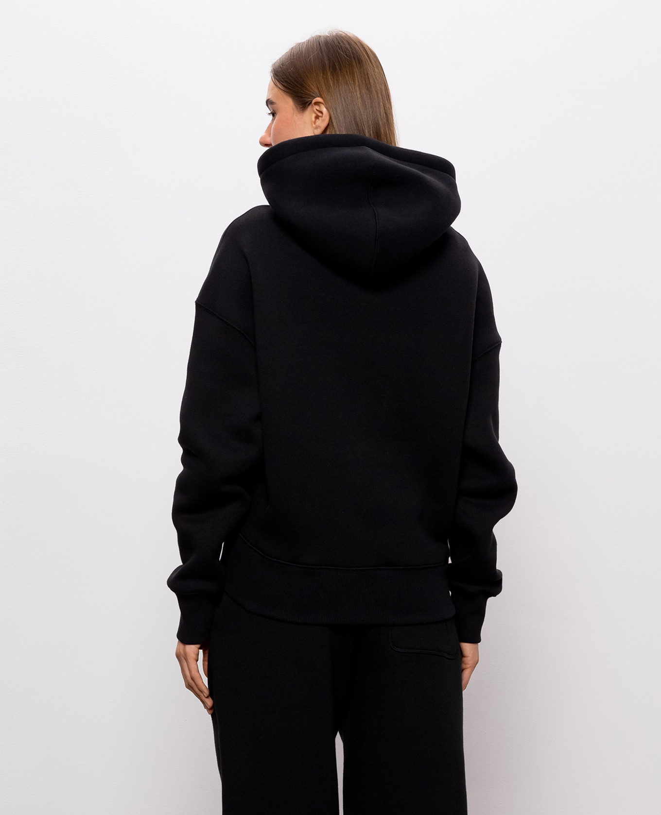 Black insulated hoodie Ami Paris 4