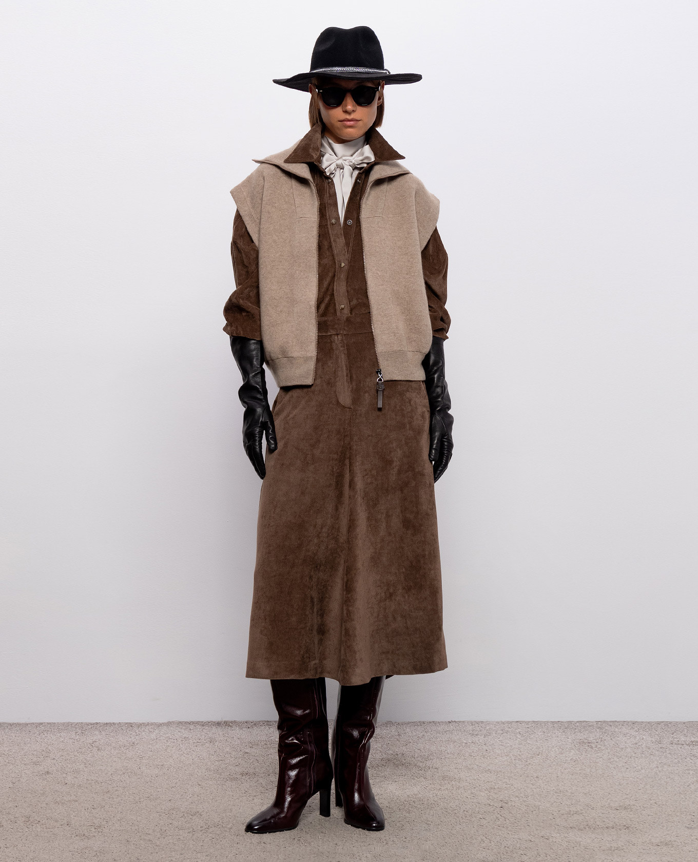 Brown corduroy skirt Brunello Cucinelli 2