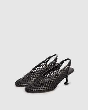 PROENZA SCHOULER Black leather slingbacks with perforations SH251016AL001A