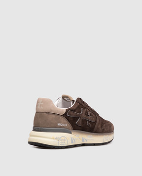 Premiata MICK brown sneakers with logo patch MICK