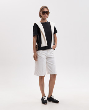 Toteme Black T-shirt with embroidered logo 263WRT0529FB0502