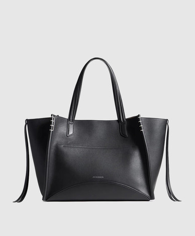 Black leather tote bag Loafer Cabas