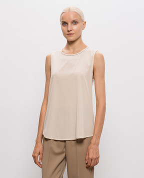 Peserico Beige silk top A08893D07325