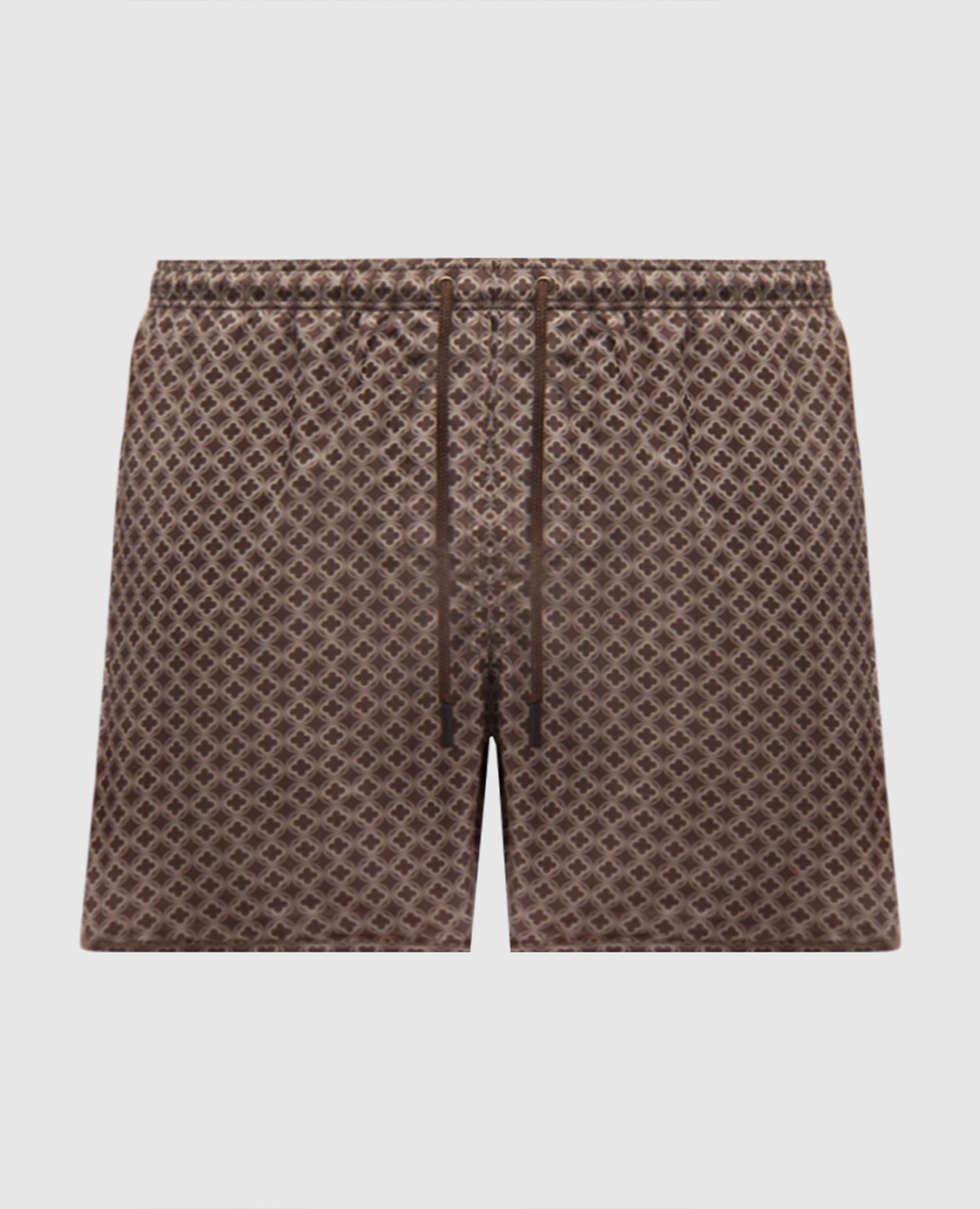 

Brown logo print swim shorts Peserico