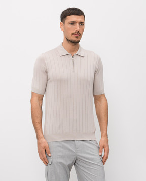 Peserico Beige silk polo R59464F1809317