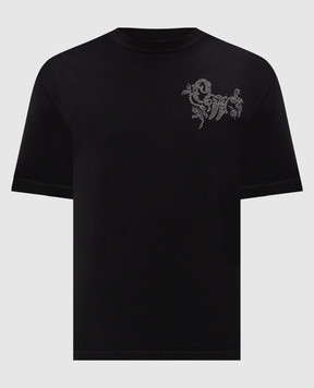 Off-White Black T-shirt with embroidered logo 44MAA16MF26J00E
