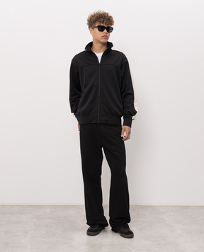 Maison Margiela MM6 Black pants with logo embroidery SH0KA0077M25025