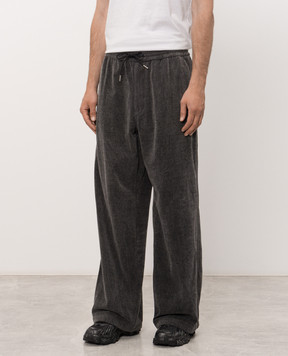 Juun.j Grey sweatpants with logo embroidery JC6921P035