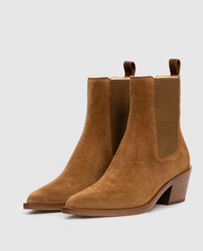 Gianvito Rossi Brown suede boots WYLIE G7290145CUO