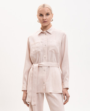 Marco Pescarolo Pink Era shirt with linen and wool ERAD5327