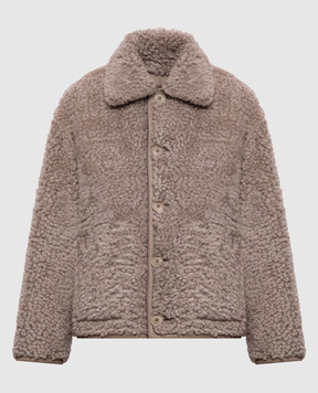 Simonetta Ravizza Beige reversible sheepskin coat Nemo F06JA439H33