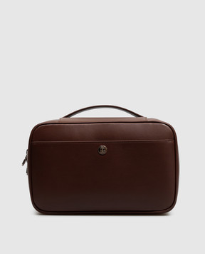 Brunello Cucinelli Brown leather vanity case MWZNBU441