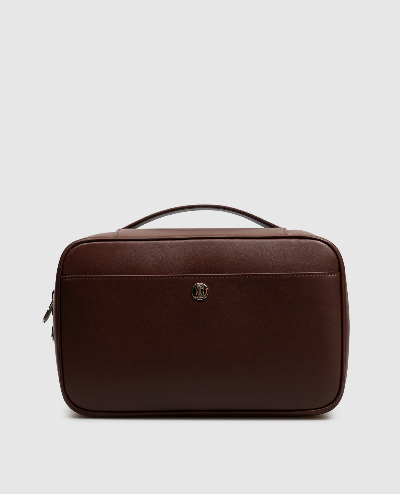 Brown leather vanity case