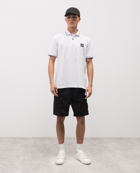 Stone Island White polo shirt with logo patch L1S152200010S0018