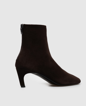 Toteme Brown suede ankle boots 264WAS0354LE0012