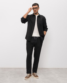 Cashmere&Whiskey Black linen shirt 0331900638