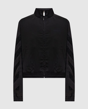 Off-White Black sports jacket with lace 2FB00651T