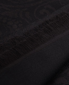 Etro Black silk and wool scarf WATA0010AQ13M