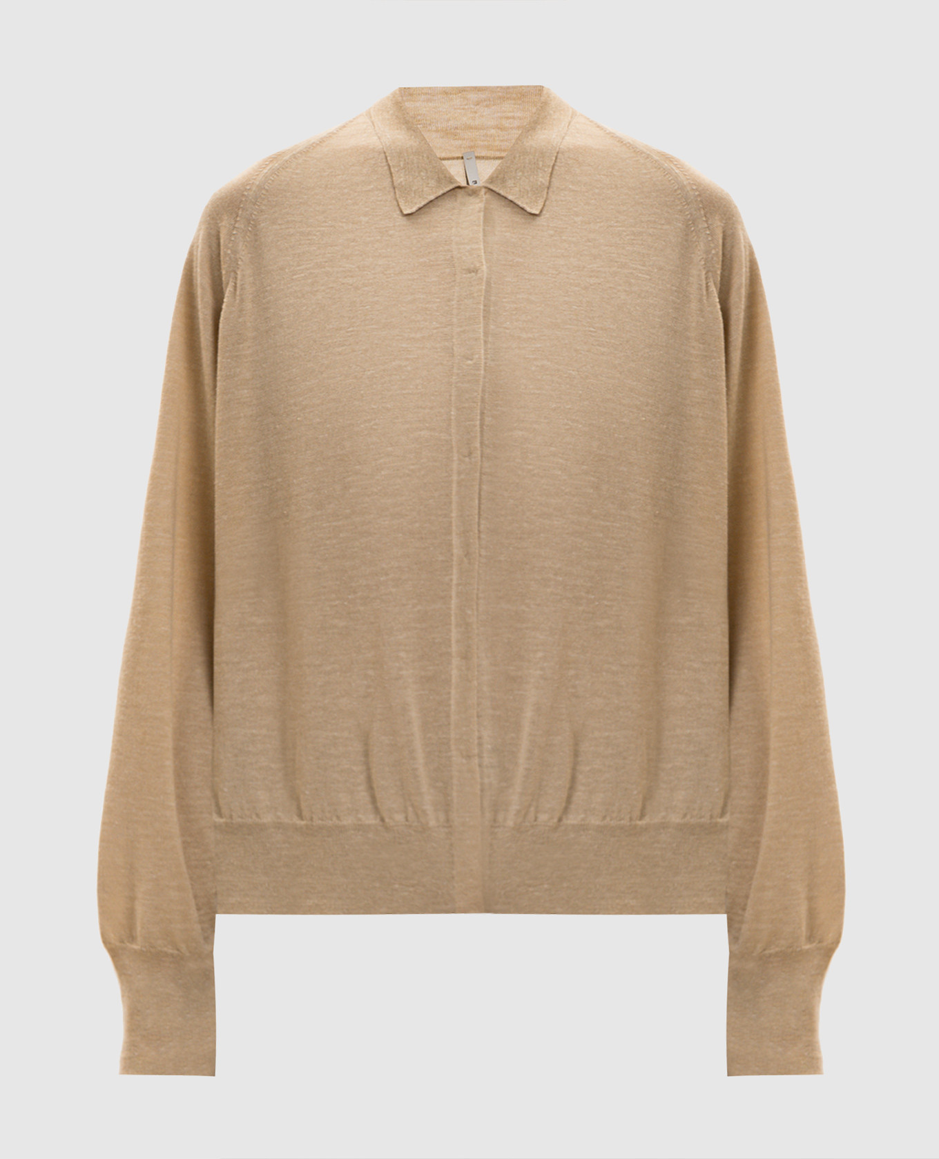 

Beige cashmere, silk and hemp cardigan BOBOUTIC