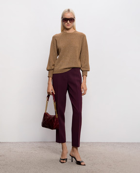 Twinset Brown wool and cashmere jumper 262TP3512