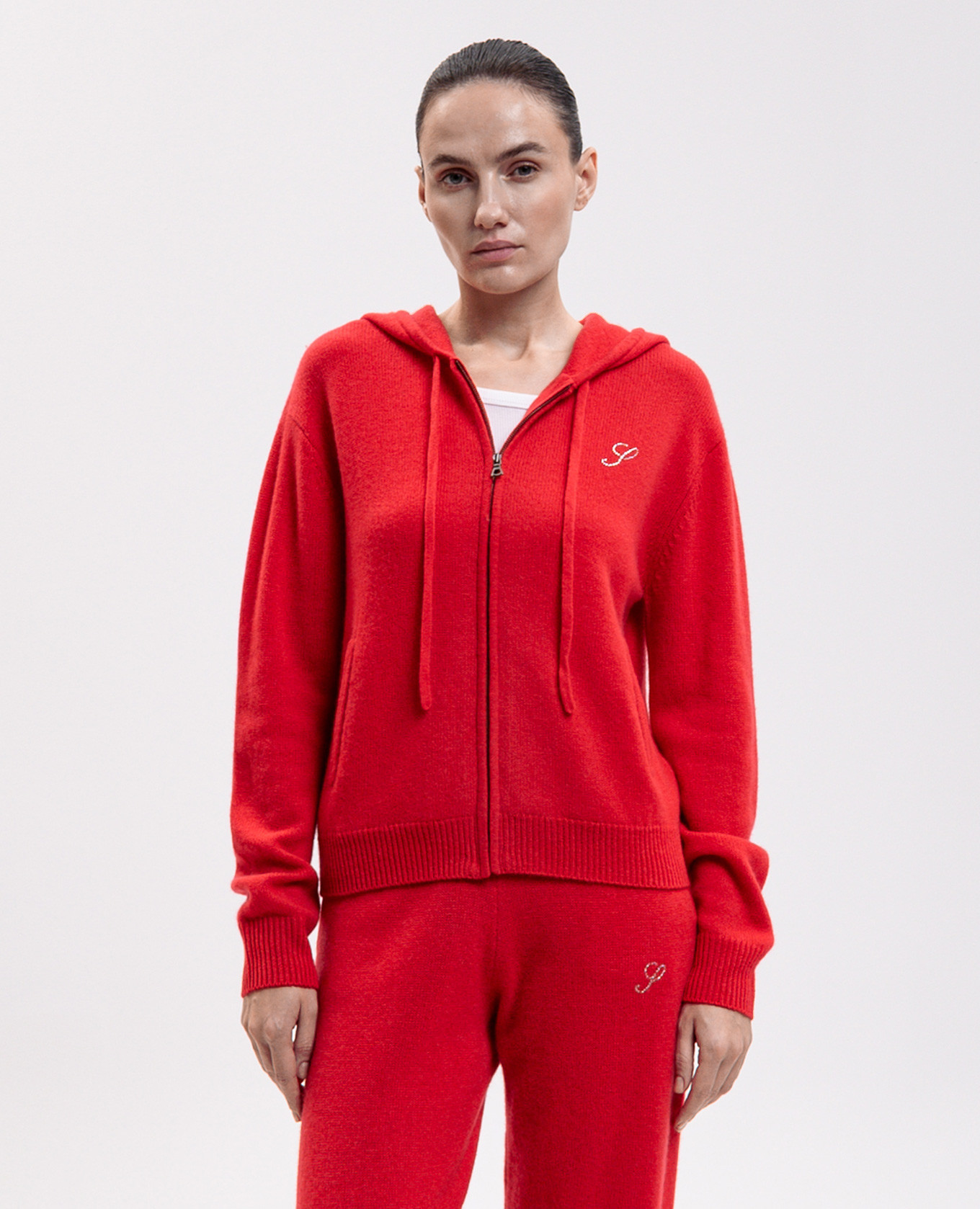 Red cashmere and wool sports jacket Sporty & Rich 3