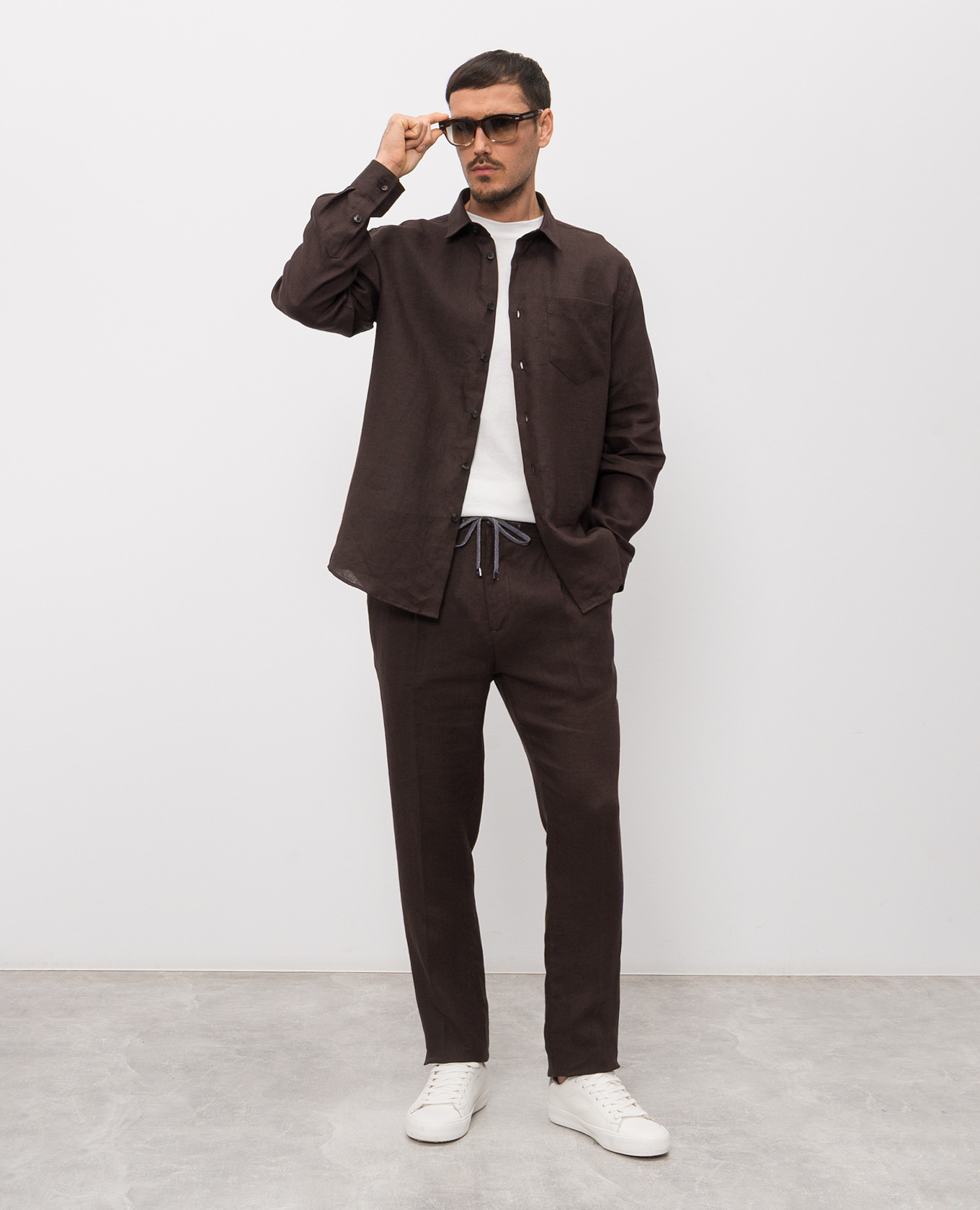 

Brown linen shirt Cashmere&Whiskey