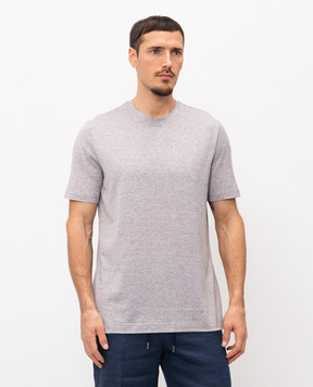 CAPOBIANCO Beige linen t-shirt 20M660PR00