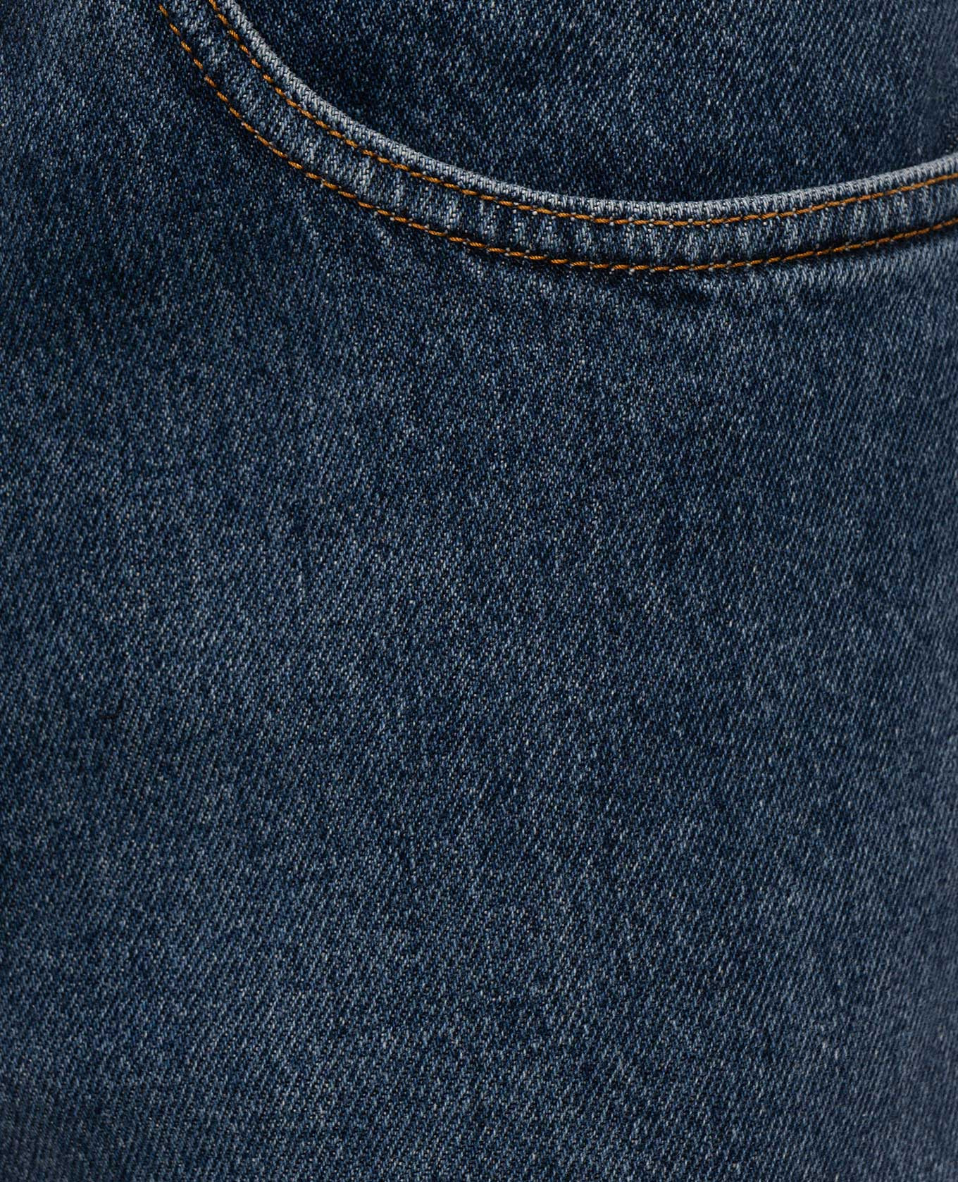 Blue jeans with embroidered emblem Trussardi 5